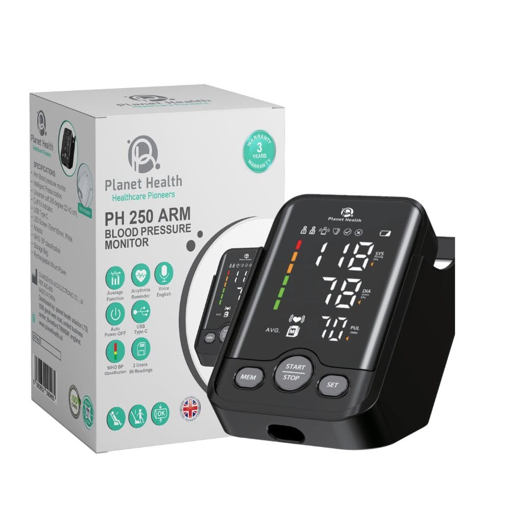 Blood Pressure Monitor Ph 250 Arm | Led Screen | Smart Indicator For Detecting Heart Disorder