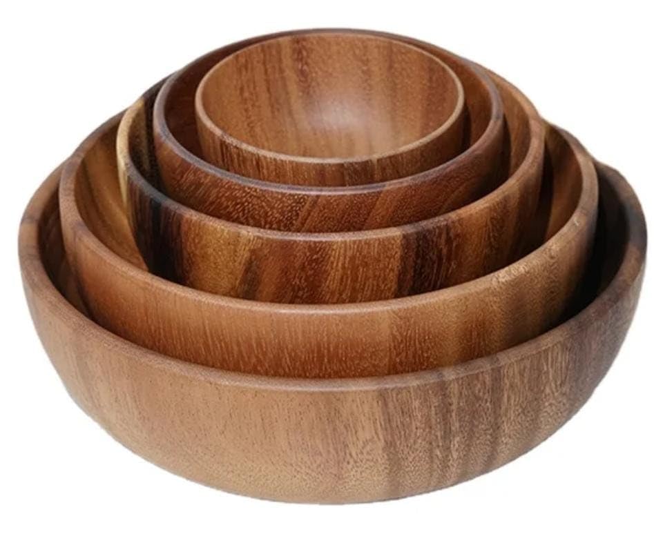 Hayah Wood - Set of 5 plates - Set of dishes 5 sizes
