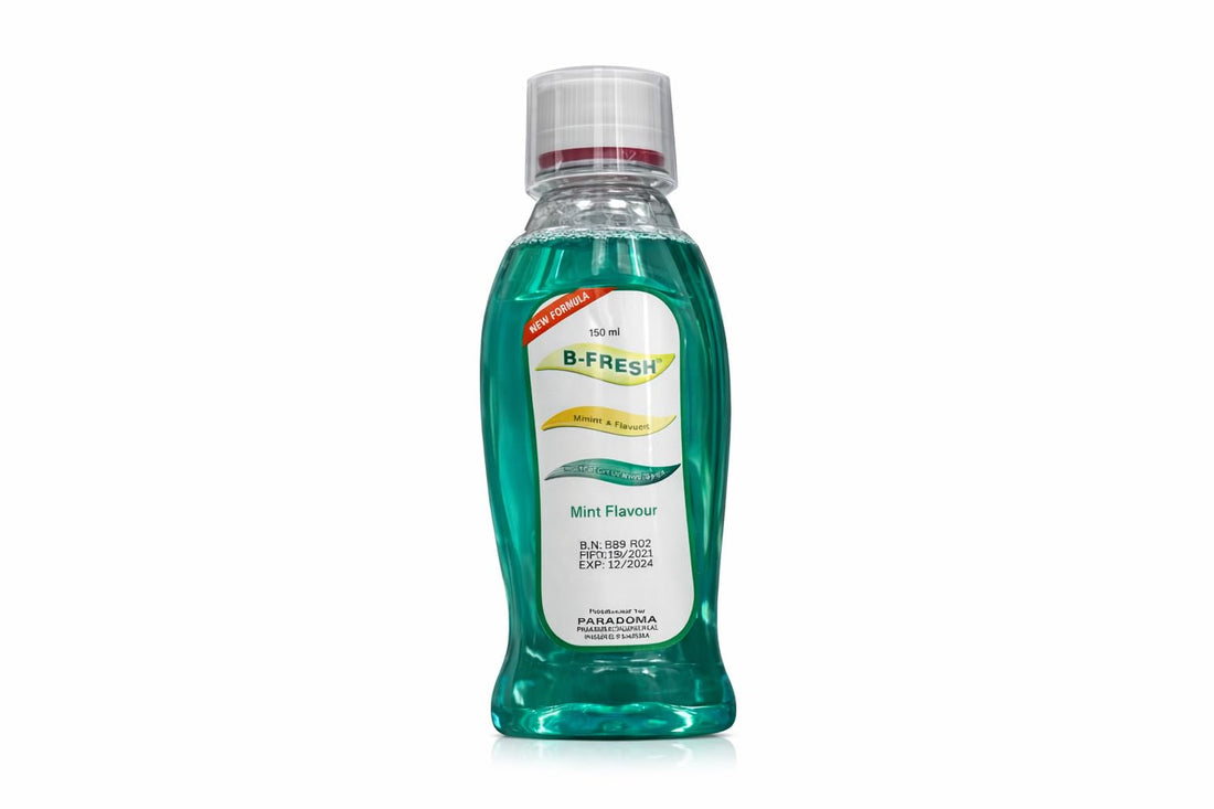 B-Fresh Mouthwash Mint Flavor, 250ml, Antiseptic & Fresh
