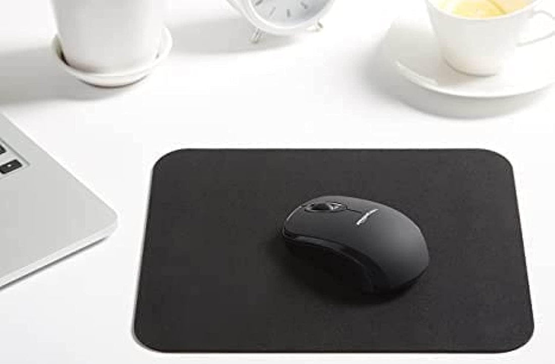 Mouse Pad Black Small For Computer And Laptop 22x18cm