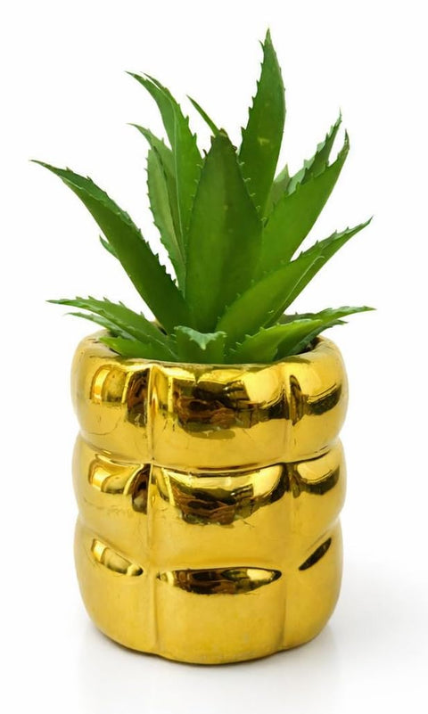 Realistic Artificial Potted Plant Modern Pineapple Plant Indoor Decorative Natural Look for Reception Office Living Room Elegant Vase for Shelves Side Tables Chic Aesthetic Decor