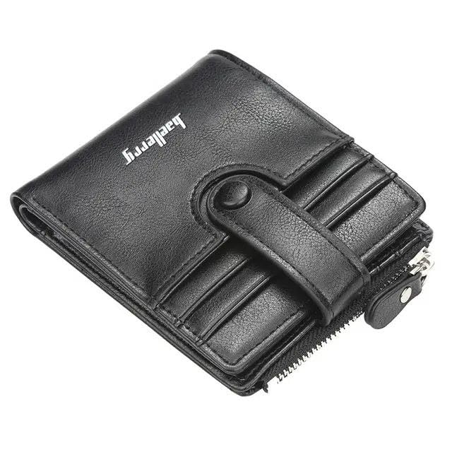 Luxury Men's Wallet: Multifunctional Flip Wallet with Zipper Coin Pocket, Wide Credit Card & ID Slots for Modern Men (Black)