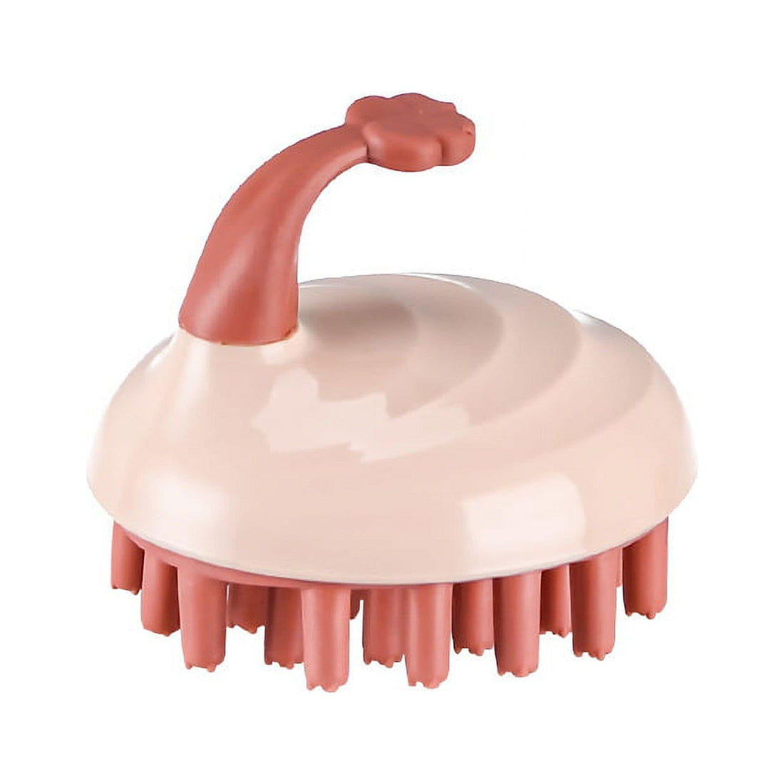 Vola Silicone Scalp Massager Brush with Soft Bristles, Handheld Shampoo Brush for Hair and Scalp Care-2008 (Red)
