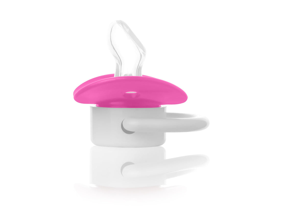Bubbles pacifier beveled 9-12m Rose