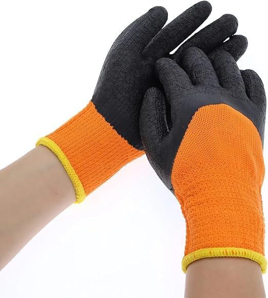 Safety-Line Cut Resistant Work Gloves, Orange and Black, High Performance Protection, Professional Maintenance and Repairs