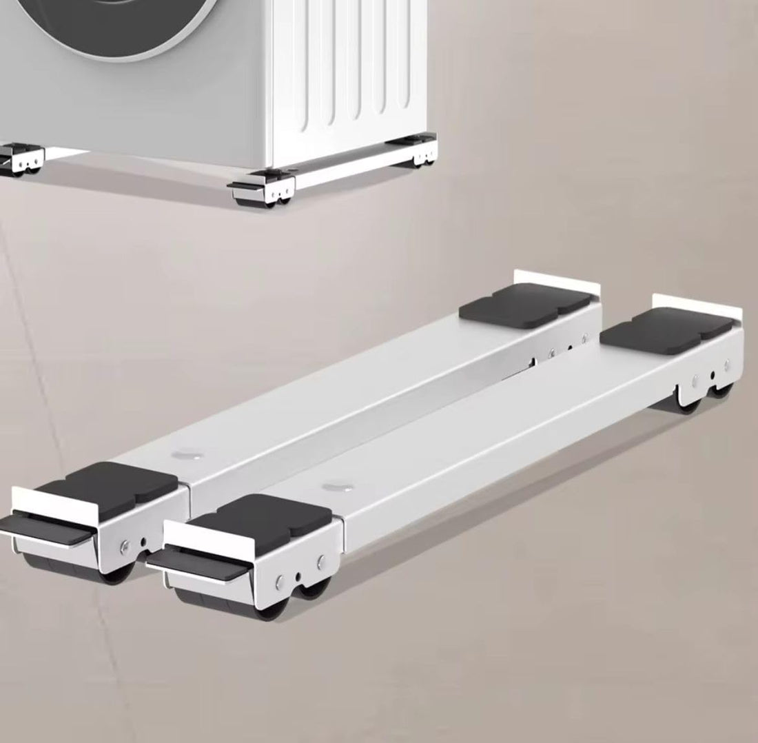 Multifunctional Portable Washing Machine Base Stand for Washing Machine, Dryer, Refrigerator, Adjustable Non-Slip Base with Wheels and Anti-Slip Base