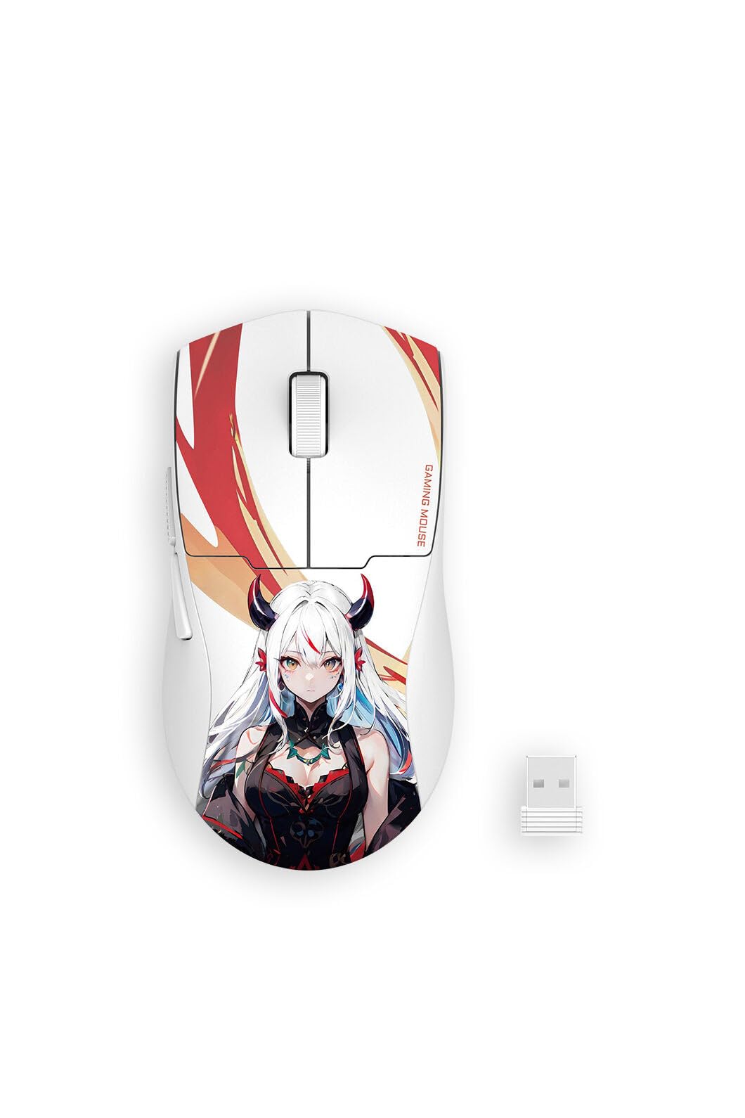 Redragon M918AK 3-Mode Wireless Gaming Mouse, 55G Lightweight 26K DPI Gamer Mouse w/Ergonomic Natural Grip Build, Full Programmable Buttons, Software Supports DIY Keybinds & DPI, White