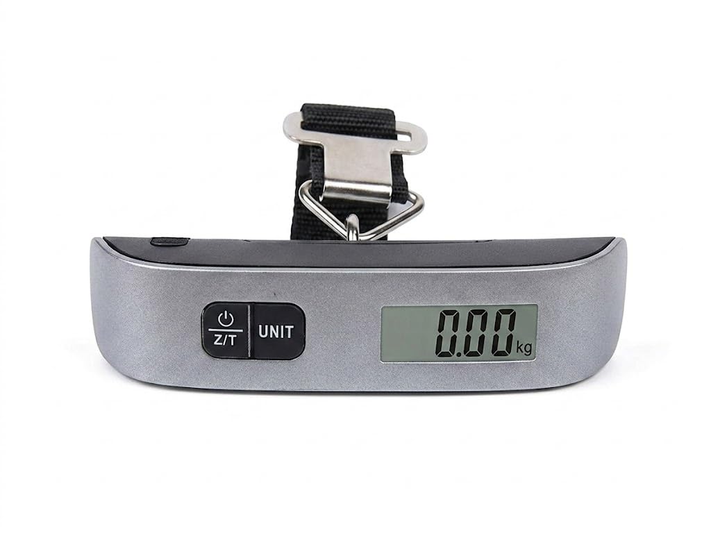 generic,Digital Luggage Scale with LCD Display, Portable Handheld Weighing Scale, Silver