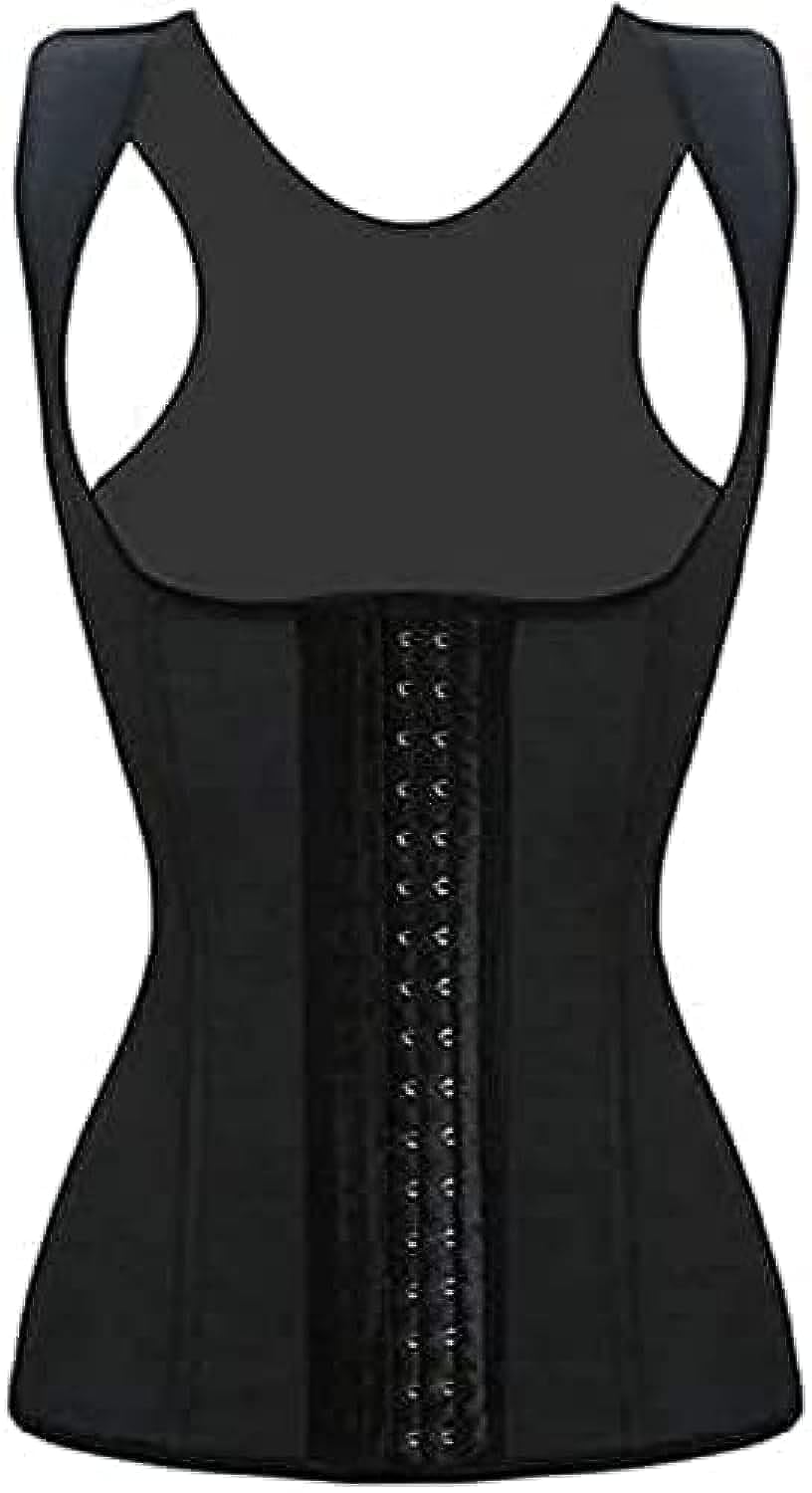 Women Latex Rubber Training Cincher Full Corset Body Shaper Shapewear