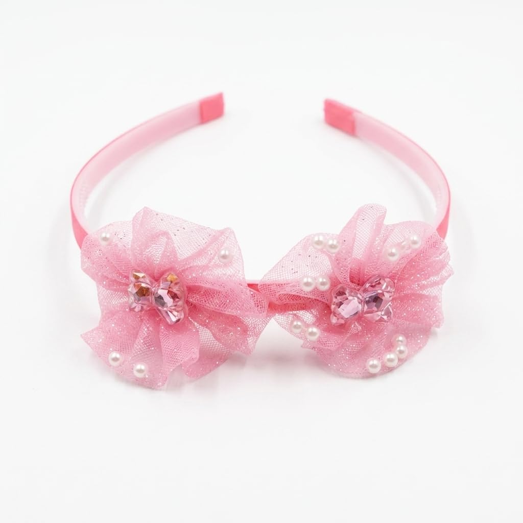 Catch Up Blossom Bow Band for Women and Girls, Cute Floral Bow Headband, Soft Comfortable Non Slip Hair Hoop, Stylish Fashion Hair Accessory for Daily Wear Parties and Special Occasions