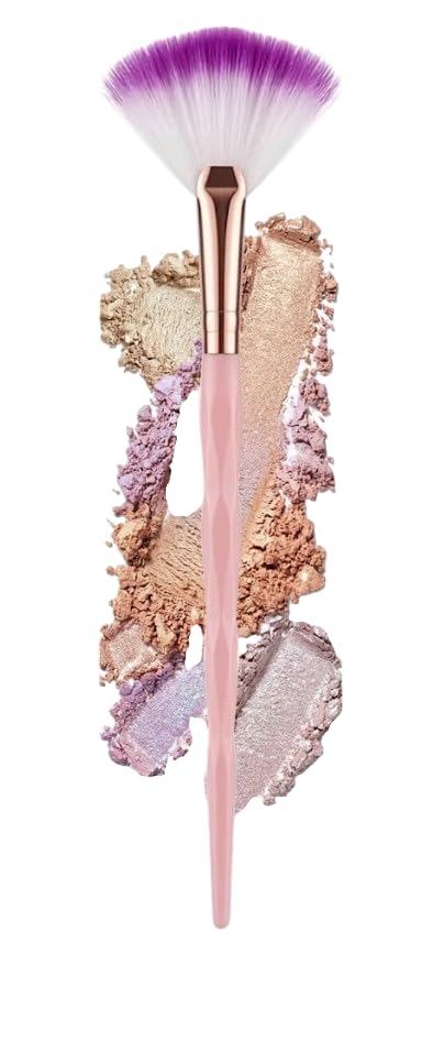 Professional Makeup Brush Fan Brush For Blusher, Bronzer, Highlight -1pc-pink color