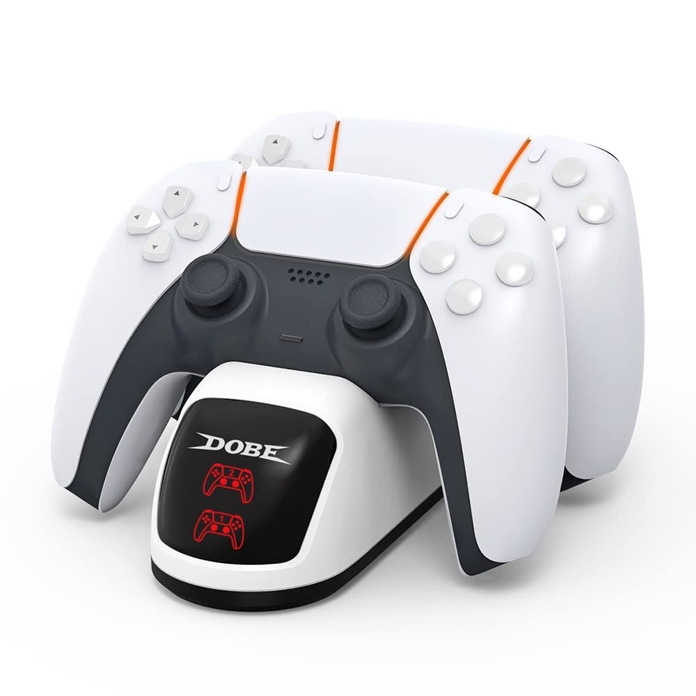 DOBE Dual Charging Station for PS5 Controllers, Fast & Smart Charging, Sleek Modern Design - Charging Adapter