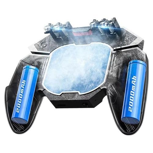 DL100 Six-Finger Game Controller, Wireless Cooling and 4000mAh Battery, Compatible with iPhone and Android Devices