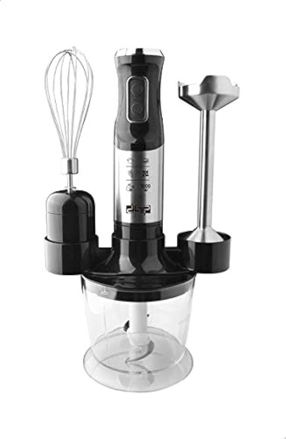 DSP KM1086 4 in 1 Hand Blender Set, 1000 W - Black