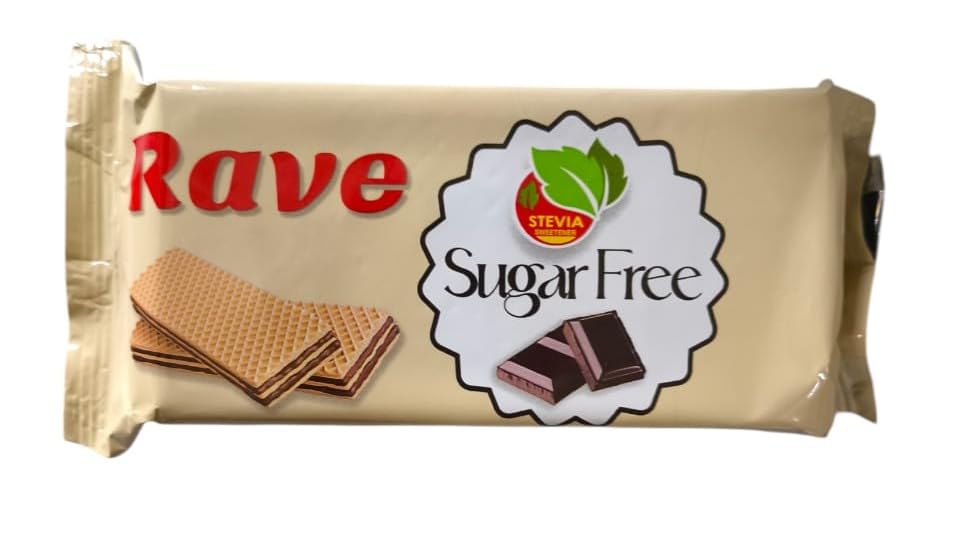 Rave Wafer Biscuit Filled With Chocolate Cream Sugar Free 1 Piece 4 Biscuits