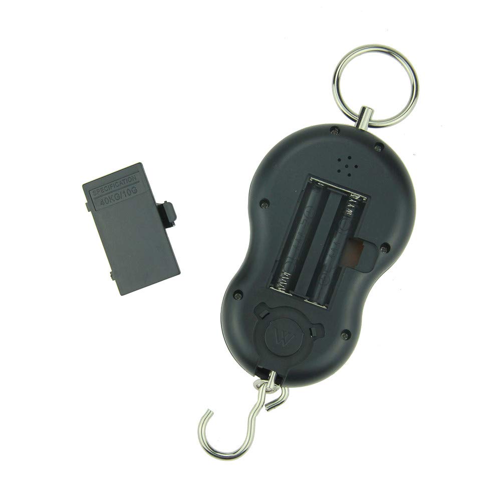 Black Portable Electronic Scale LCD Digital Hanging Luggage Weight Up to 40KG
