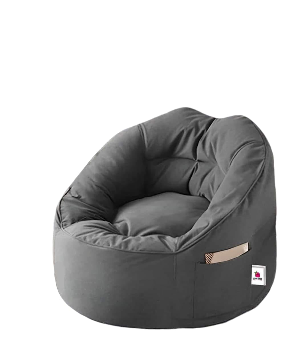 Star Bags Bean Bag Chair - Grey, 95 cm x 95 cm x 97 cm, Unisex, All Ages