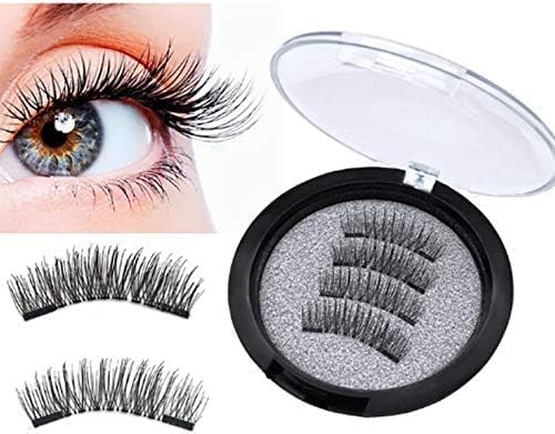 Natural Magnetic Eyelashes, Reusable No Glue, Full Set for Upper and Lower Lashes, Easy to Apply and Remove