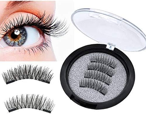 Natural Magnetic Eyelashes, Reusable No Glue, Full Set for Upper and Lower Lashes, Easy to Apply and Remove