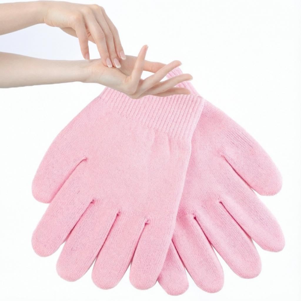 Therapy Gloves - Softening Treatment for Extremely Dry Hands, Wear with Cream for Maximum Absorption, Durable Silicone Material for Daily Nightly Skincare Regimen Needs (6 pieces)