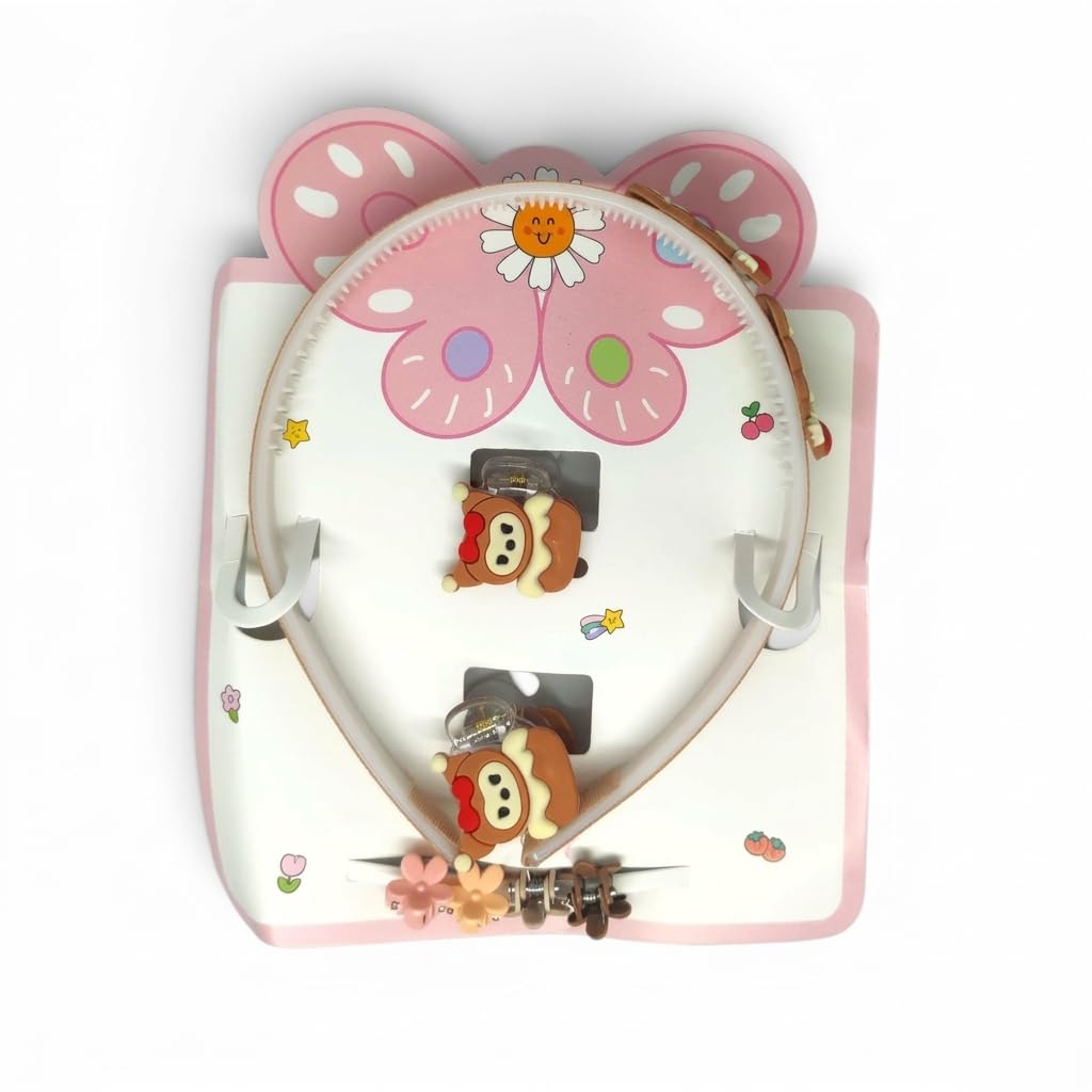 Catch Up Kids Hair Accessories Set for Girls – Headband & Hair Clips Set, Cute Comfortable Design, Soft Lightweight Accessories for Daily Use, School, Parties & Gift Idea