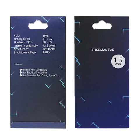 Thermalright Thermal Pad 12.8 W/mK, 85x45x1.5mm, Non Conductive Heat Resistance, Extreme Odyssey Silicone Thermal Pads for PC Laptop Heatsink/GPU/CPU/LED Cooler (1.5mm)