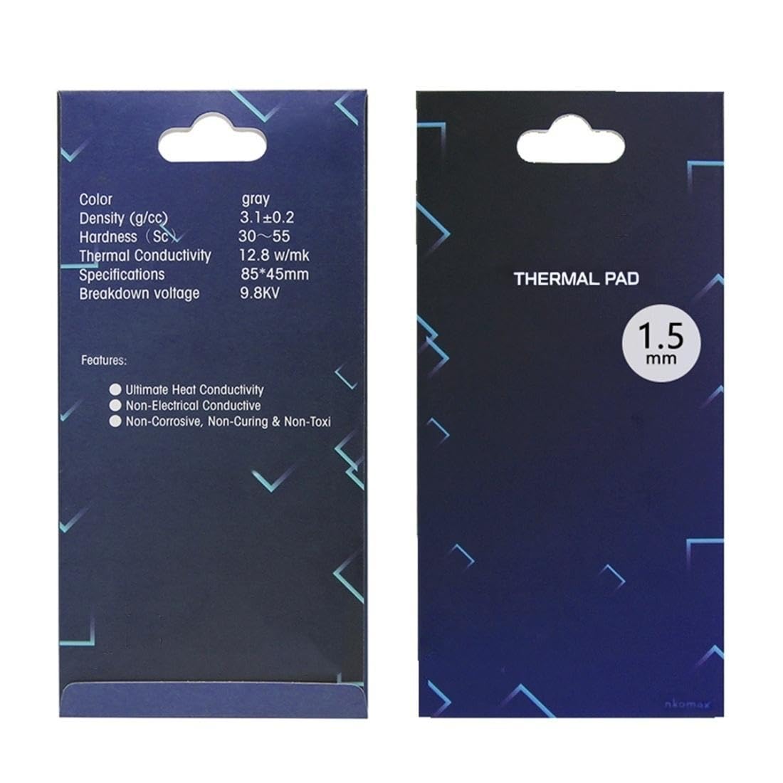 Thermalright Thermal Pad 12.8 W/mK, 85x45x1.5mm, Non Conductive Heat Resistance, Extreme Odyssey Silicone Thermal Pads for PC Laptop Heatsink/GPU/CPU/LED Cooler (1.5mm)