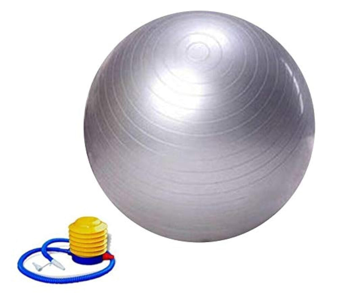 Anti Burst Pregnancy Birthing Fitness Exercise Gym Yoga Swiss Ball (Silver, 95cm)