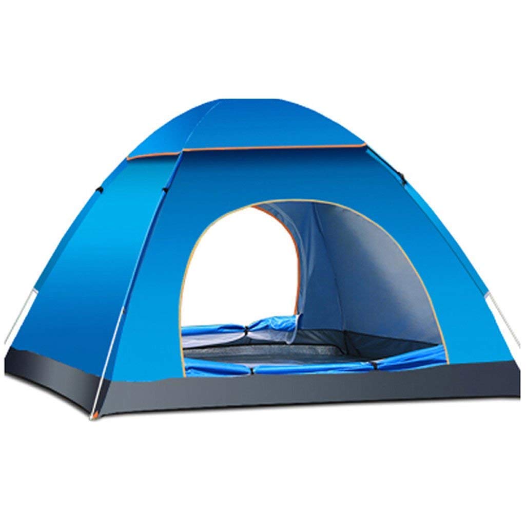 Tarpaulin Outdoor 3-4 Person All Automatic Double Camping Rain Sunscreen Camping Tent (Color: E)