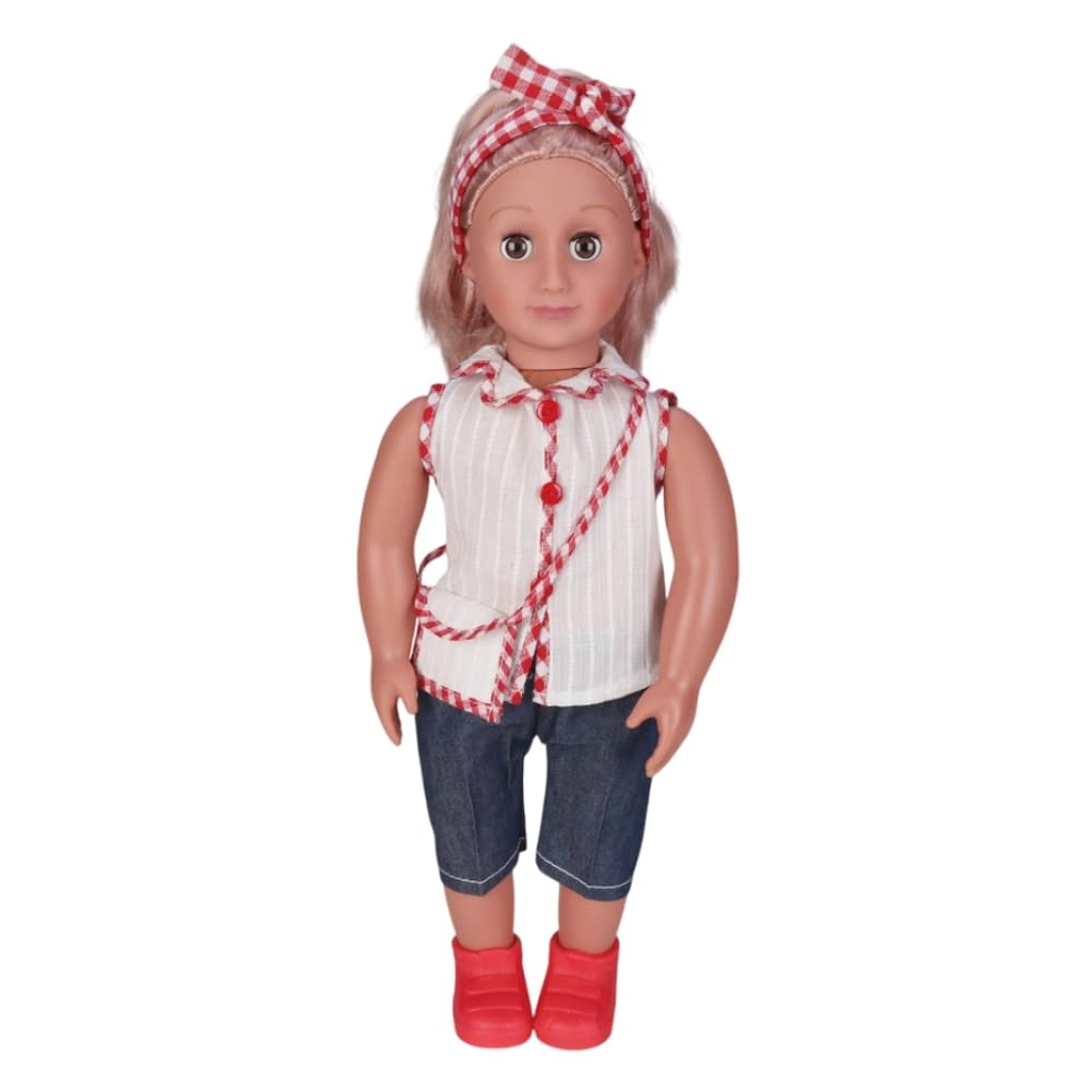 My JQ Grils Fashion Doll 46 cm with White Shirt & Jeans Pants - 2079