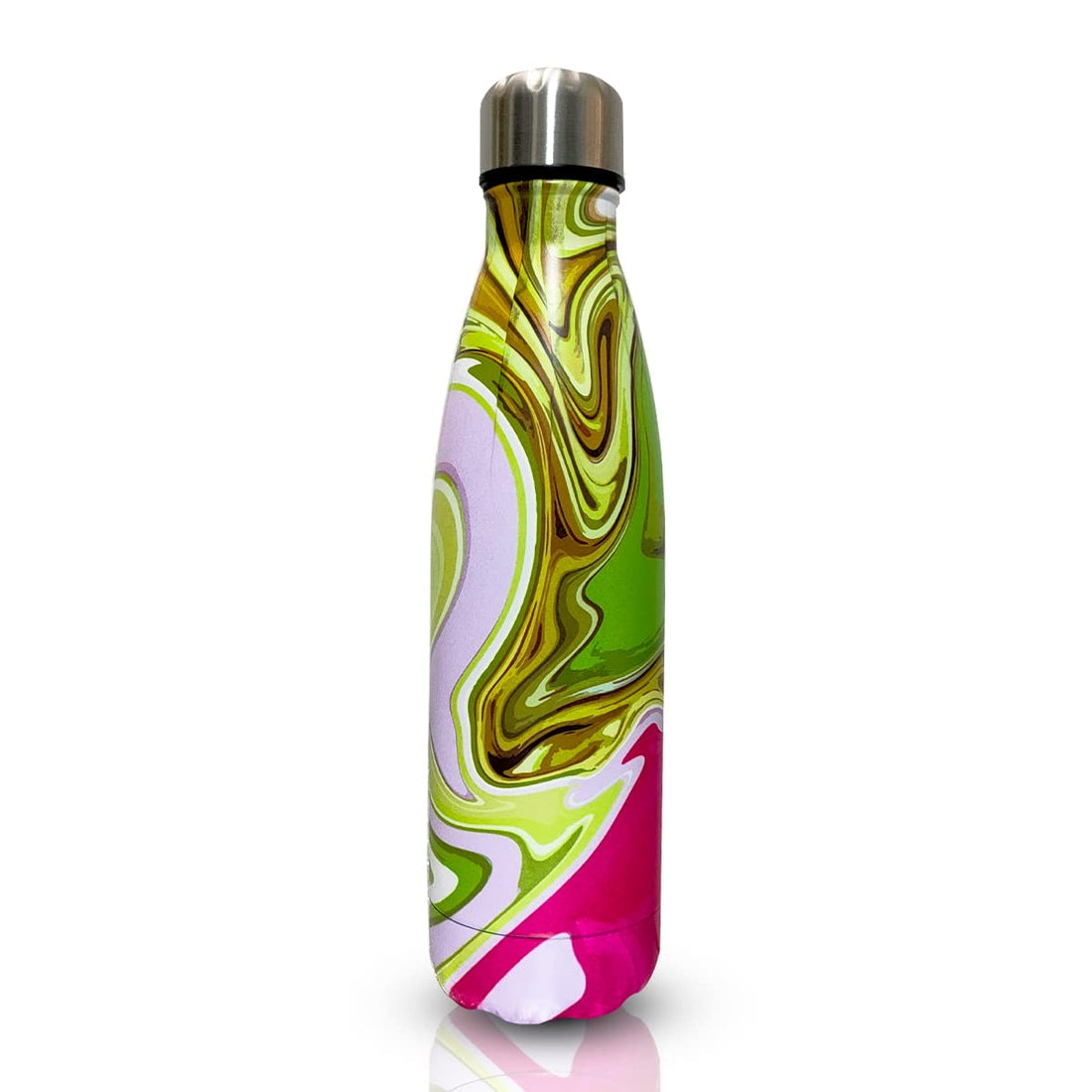 hanso Stainless Steel Water Bottle Hot & Cold - 18/8 Food Grade, Double Wall Vacuum Insulation, BPA-Free, Hygienic and Easy to Clean, Stylish and Travel-Friendly (500ml) (Multicolor G)