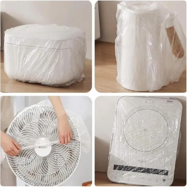 10 pcs Kitchen Appliance Covers Thick Clear Dust Cover Keeping Fresh Seal Bowl Stretchy Kitchen Cookware Small Appliance Toaster, Microwave, Blenders and Kettels