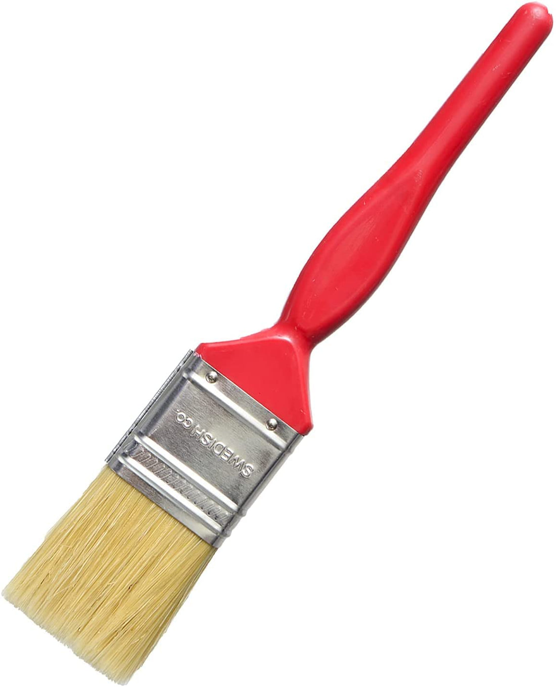 Generic Paint Brush - 1.5 Inch, Red, Nylon or Polyester Blend, Versatile (Water-based, Oil-based)