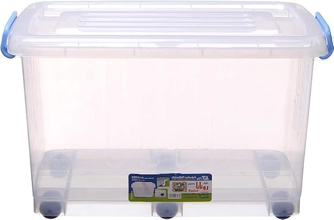 Khorshed Plast Rotana Large Plastic Box with Wheels (Clear)