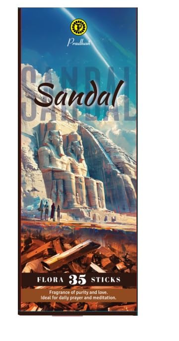 بخÙˆر بردÙ‡اÙ† اÙ„Ù‡Ù†دÙ‰- Pradhan Sandalwood Flora Indian Incense Stick 35-Pack