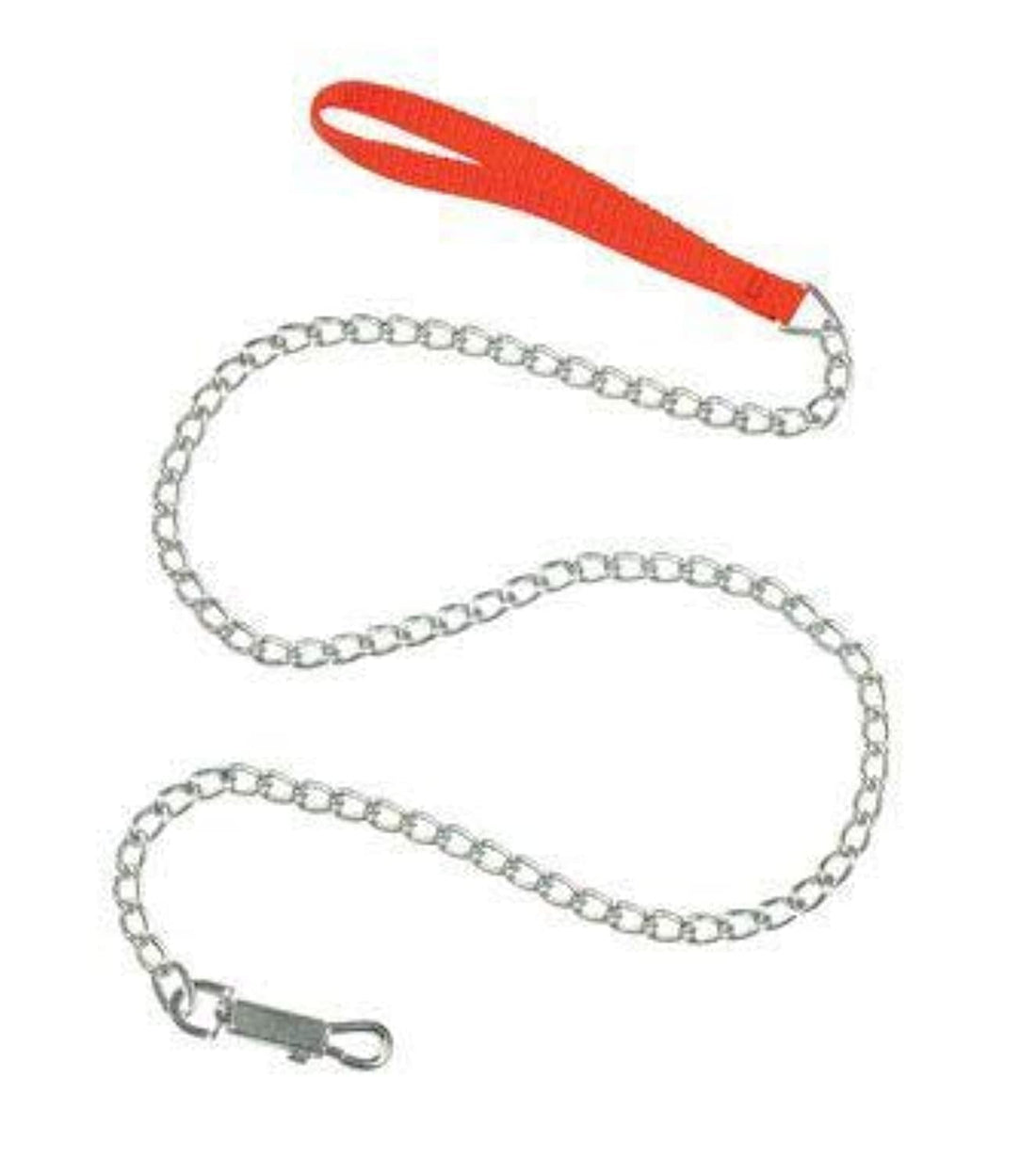 Metal Chain Leash with Nylon Handle For Small Dogs, 2mm, Red