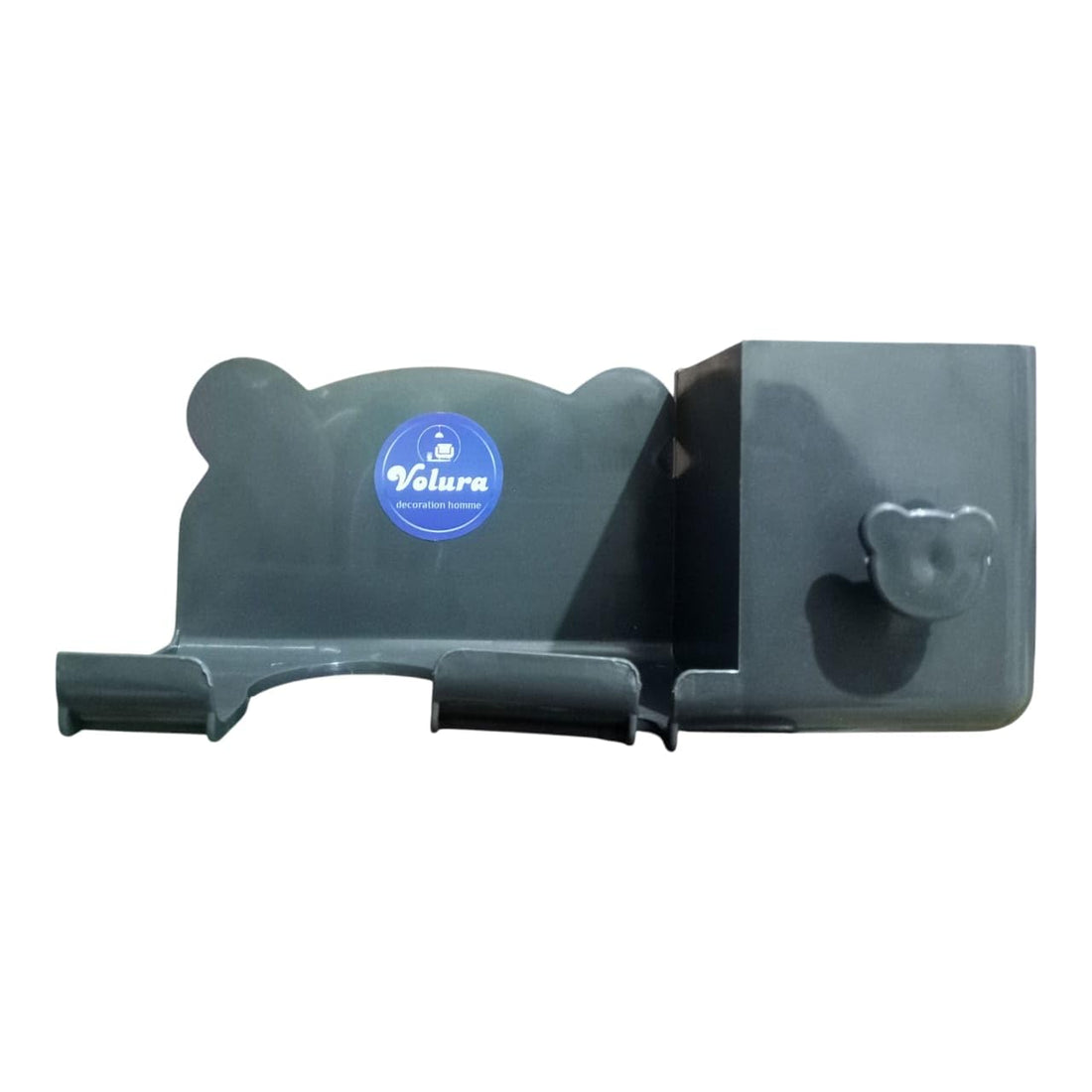 Volura Hair Dryer Holder for Wall, Hair Styling Tool Organizer, Grey, No Drilling, Space Saving, 23cm