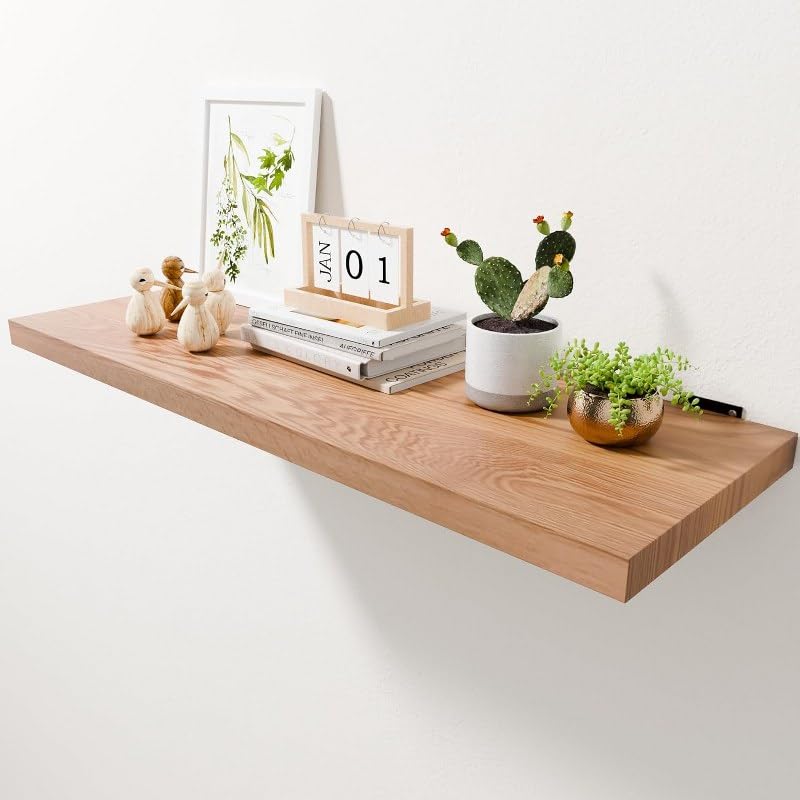 Home Gallery wall Shelf with Heavy Duty Brackets 120x40 Biege