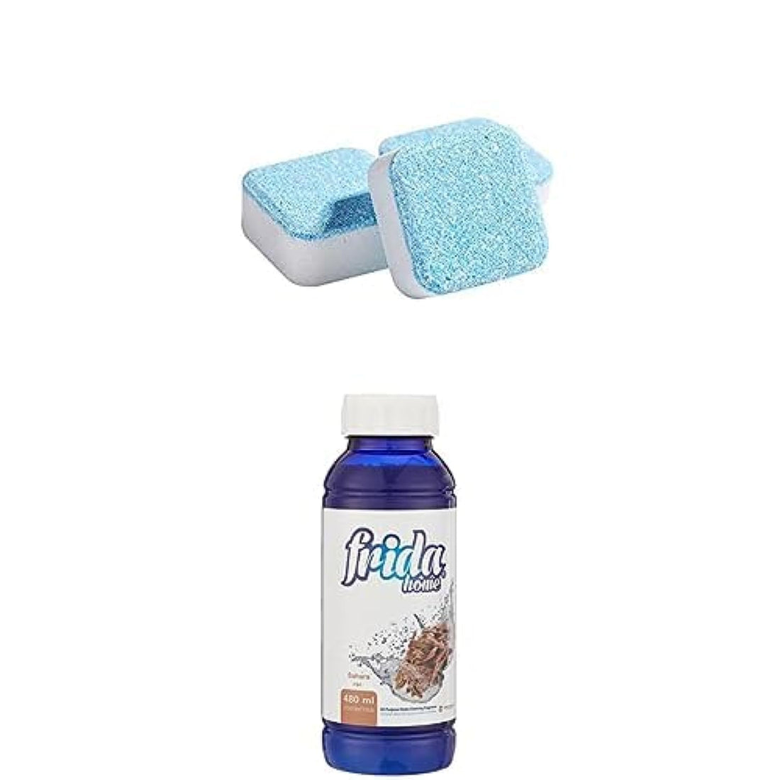 pedkit Washing Machine Effervescent Tablets - 10 Pieces + Frida home cleaner - oud, 480 ml