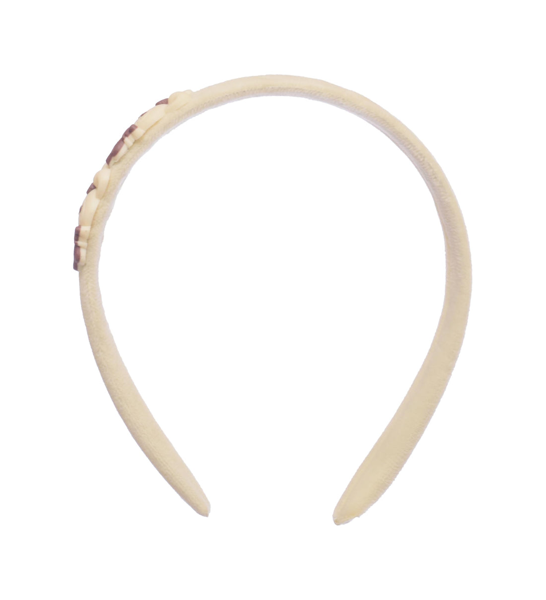 Daphane Soft Suede Headband for Girls - Beige