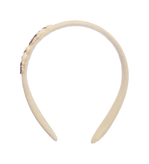 Daphane Soft Suede Headband for Girls - Beige