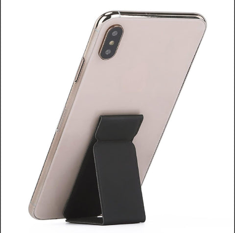 3M Store Magnetic Mobile Phone Finger Grip Holder Lazy Multi-functional Vertical Horizontal Stand Foldable Back Stick Phone Stand (BLACK)