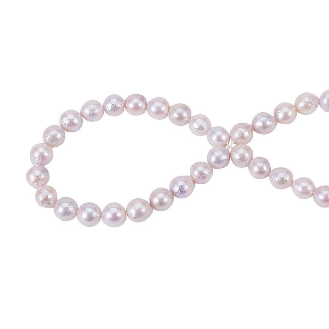 LiQunSweet Airssory 48 Pcs Natural Baroque Pearl Keshi Pearl Beads Spacer Cultured Freshwater Pearl Round for Necklace Choker Bracelet Earrings Jewelry Making DIY - 8~9mm