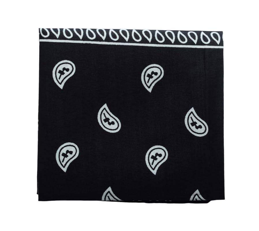 Cotton Hair Scarf for Women - Black