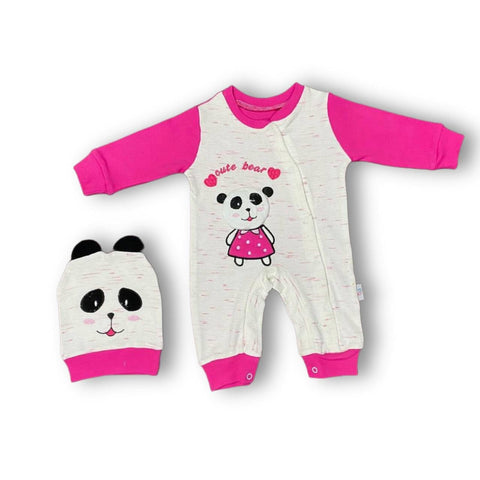 Nice Baby Cotton Cutie Bear BodySuit With Cap 157