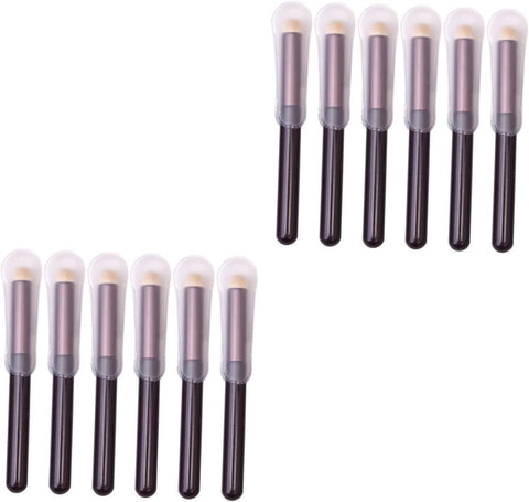 12 Pieces Makeup Brushes Set for Women Lip Gloss Set for Girls Foundation Brush Highlighter Brush Dual Use Sponge Face Sponge Makeup Concealer