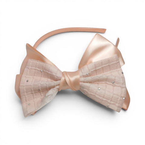 Catch Up Shiny Bow Headband for Women and Girls Elegant Sparkly Hair Band Cute Bow Design Comfortable Lightweight Daily Wear Fashion Accessory Stylish Feminine Look