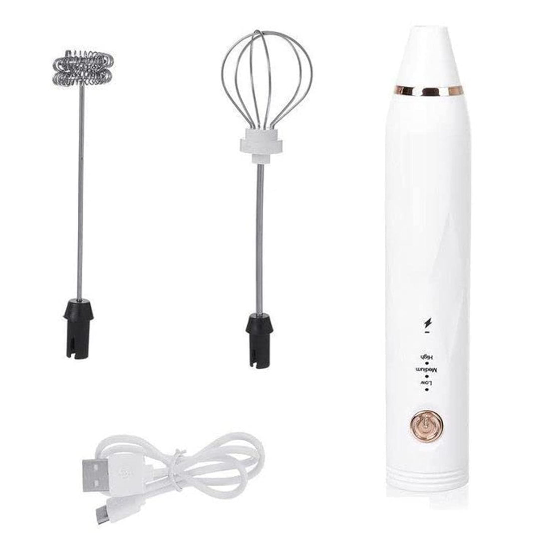 USB Hand Stick Mixer & Egg Beater -White (LB-201A)