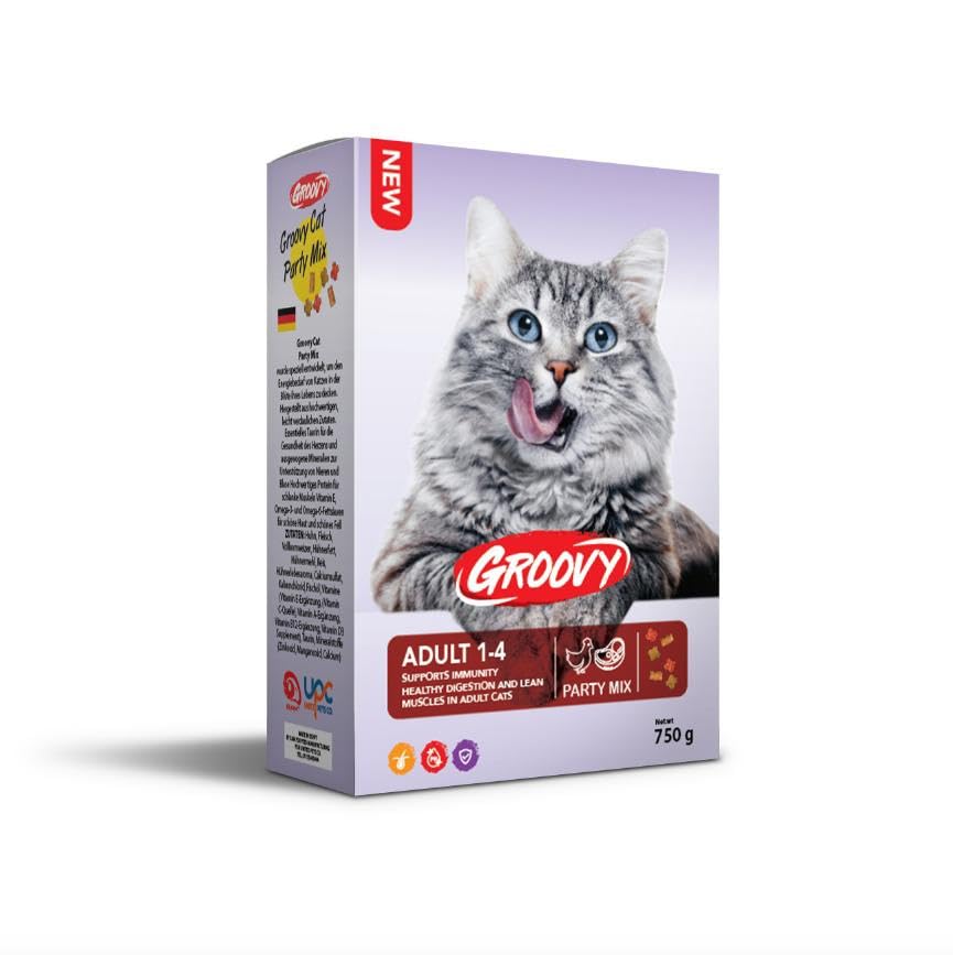 Groovy Cat Party Mix Dry Food 750g