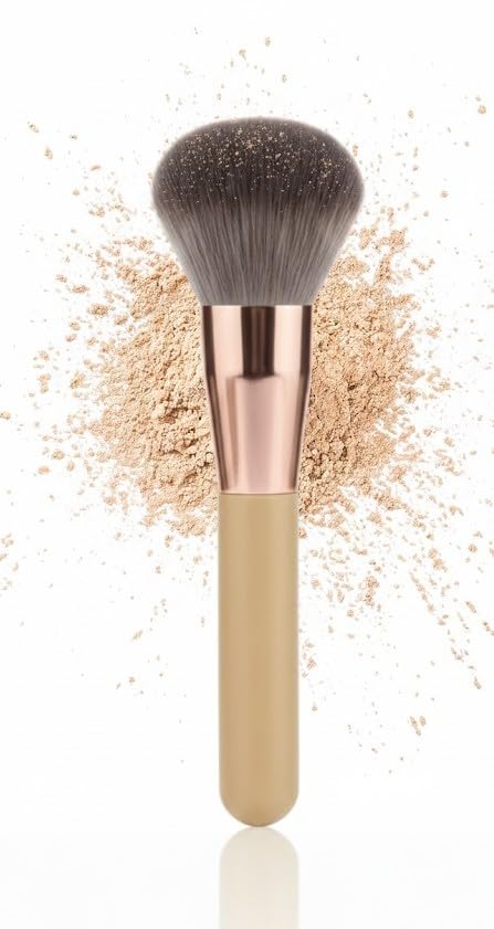 Blush Powder Makeup Brush for Blush & Bronzer, Works Best With Powder,1PC- brown color
